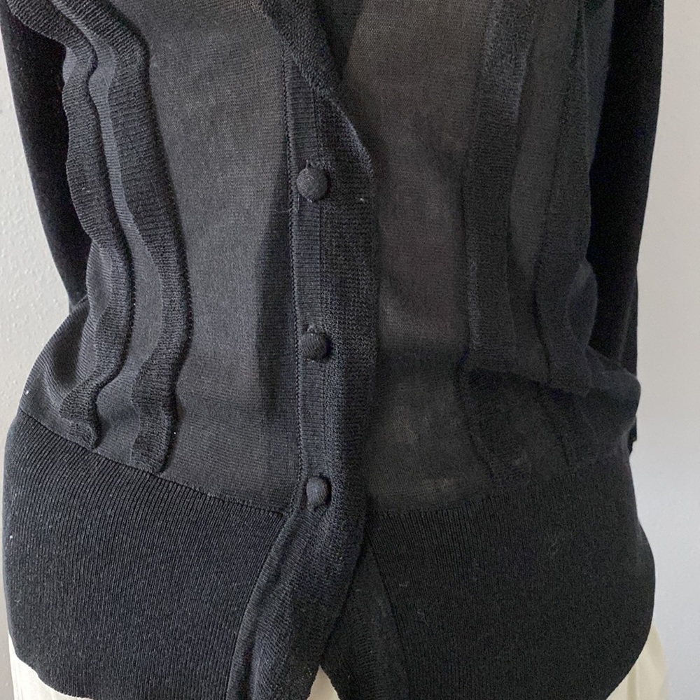 🔲 FINAL $29🔚 ETCETERA Button up sheer sweater XS